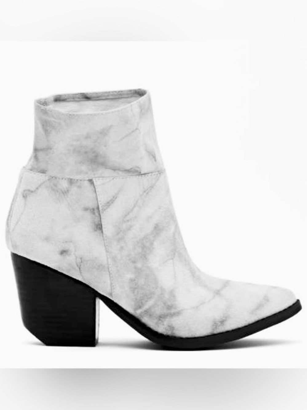 JEFFREY CAMPBELL New!! Suede block heel slouchy western ankle boots NWOT🩶🤍
